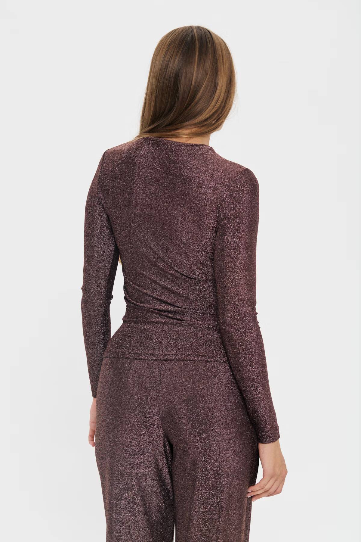 Saint Tropez Noria LS Blouse Dark Oak