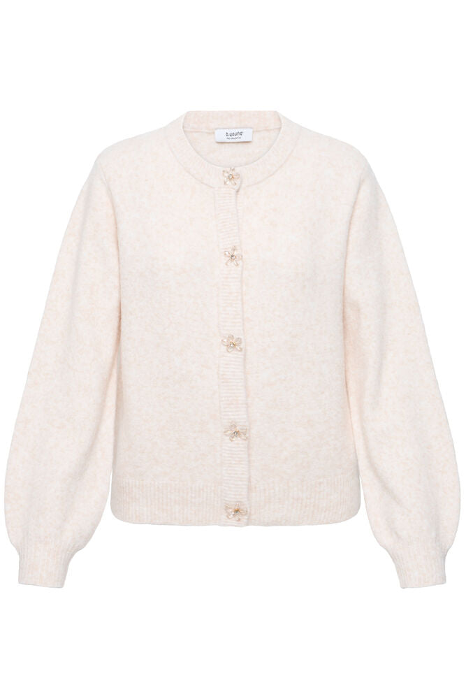b.young Omea Deco Cardigan Birch Melange