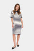 Saint Tropez Likam Striped Dress Winter White Nightsky Stripe