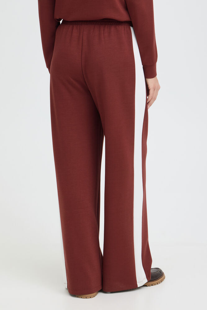 Fransa Aurora Trousers Rum W/White Contrast