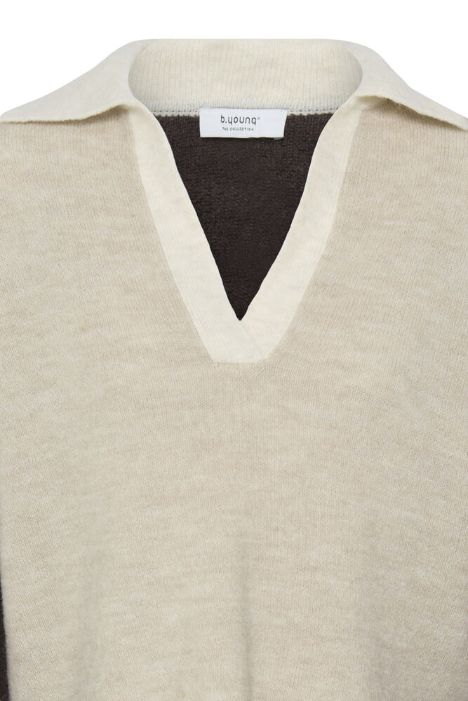 b.young Monna Polo Jumper Java Melange Color Block