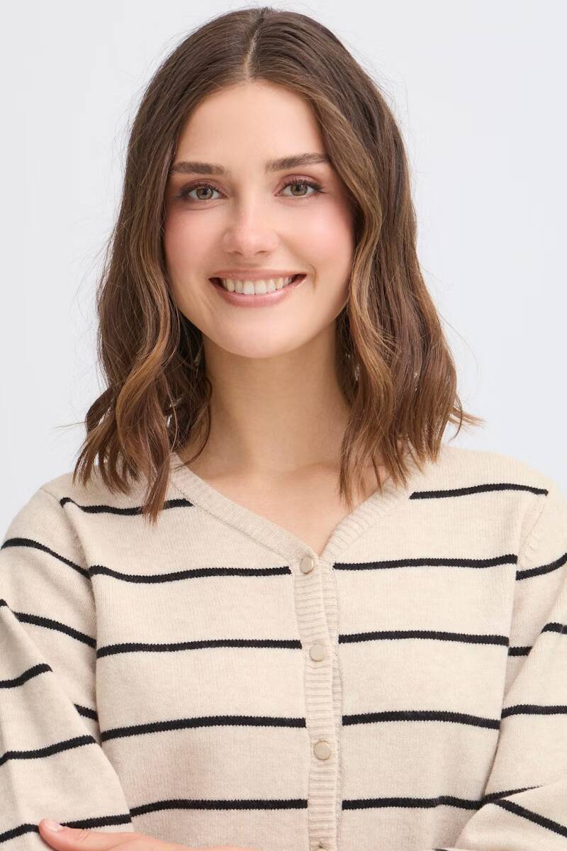 Fransa Bitte Cardigan Limestone Melange Mix