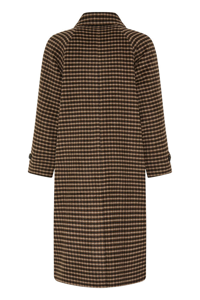 b.young Camio Coat Olive Night Check