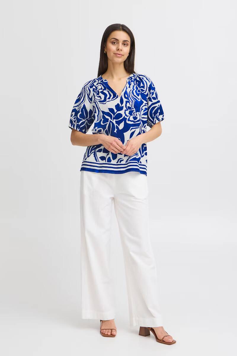 Fransa Cora Blouse Blue Lolite Art