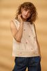 Fransa Bernie Blouse Yellow White Stripe Floral