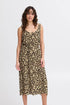 Fransa Ease Dress Brown Leopard Art