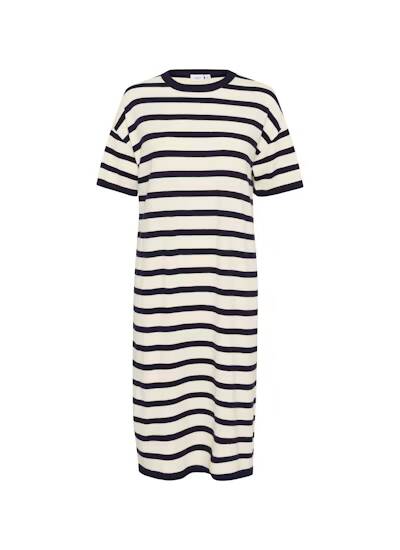 Saint Tropez Likam Striped Dress Winter White Nightsky Stripe