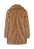 b.young Akaja Faux Fur Coat Tiger's Eye Melange