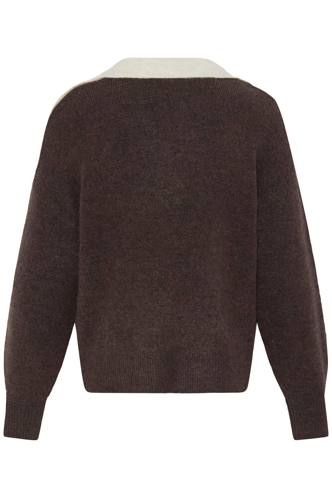 b.young Monna Polo Jumper Java Melange Color Block