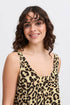 Fransa Ease Dress Brown Leopard Art