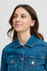 Fransa Denima Denim Jacket Mid Blue Denim
