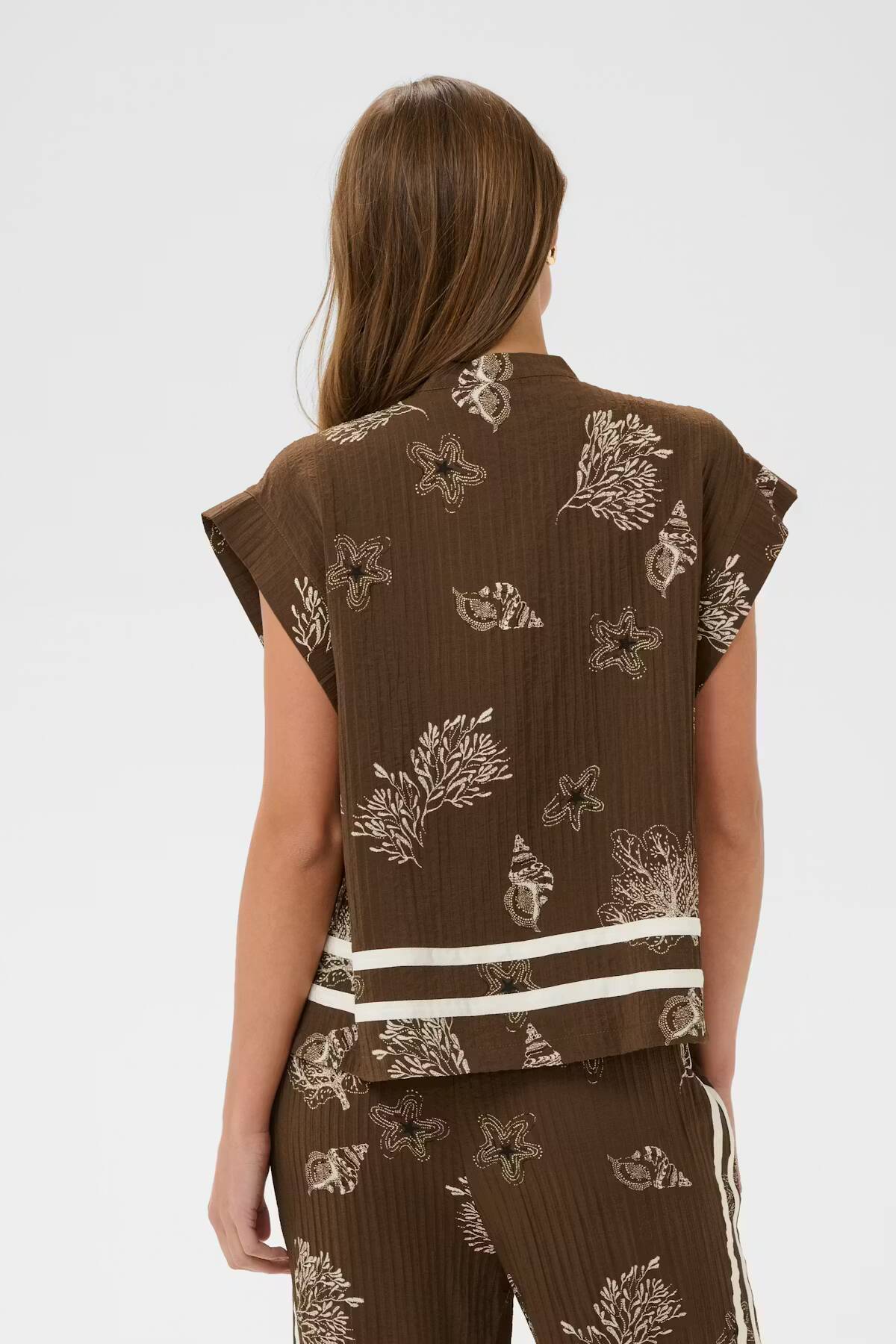 Saint Tropez Rosashell Blouse Fudge Sea Shell