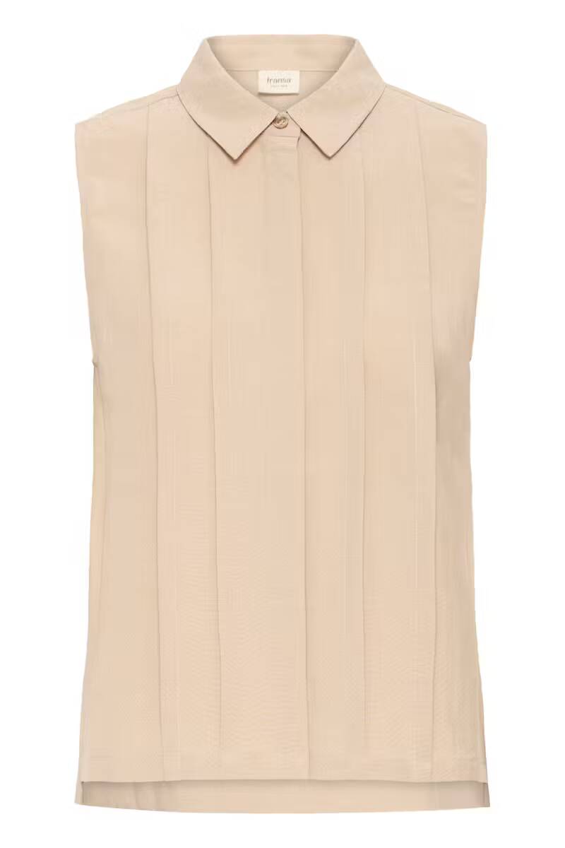 Fransa Adah Sleeveless Blouse Savannah Tan