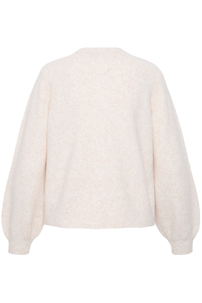 b.young Omea Deco Cardigan Birch Melange