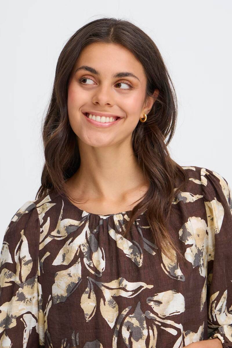 Fansa Ariana Blouse Dis Floral Fudge