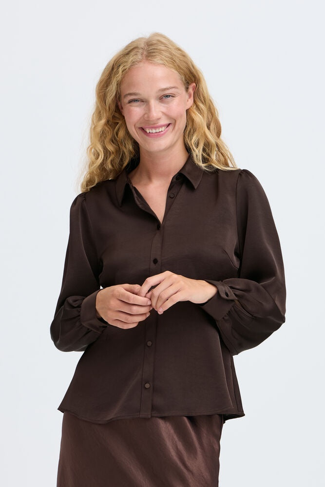 b.young Isa Peplum Shirt Java