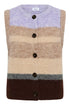 Saint Tropez Seraphina Knit Vest Chocolate Lilac Multi Stripe