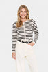 Saint Tropez Mila Striped Cardigan Gray Morn Mila Stripe