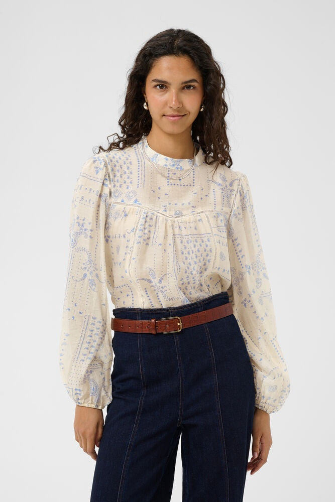Saint Tropez Sebastiana Blouse Campanula Paisley Mosaic