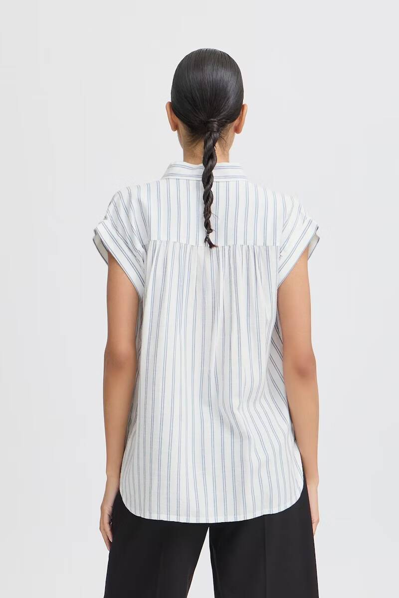 b.young Frigg Shirt Blouse Optical White Mix