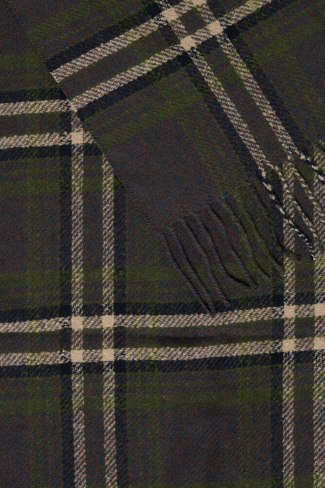 b.young Welch Scarf Java/Avocado Check Scarf