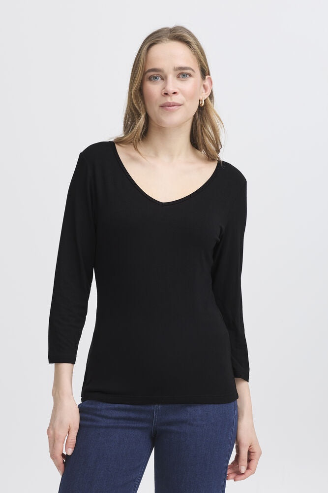 Fransa Dotta Tee Black
