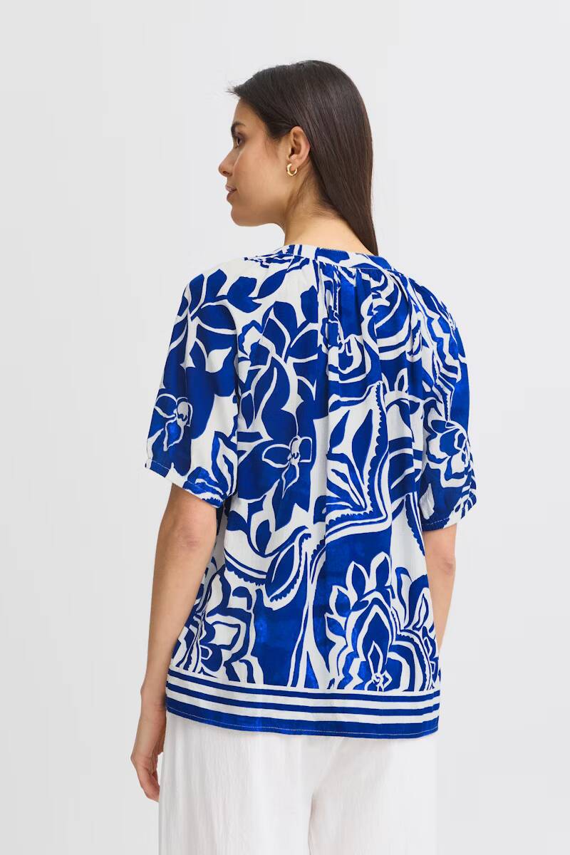 Fransa Cora Blouse Blue Lolite Art