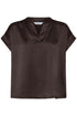 b.young Selita V Placket Neck  T-Shirt Java