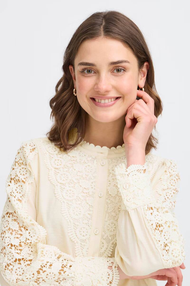Fansa Blondie Blouse Whisper White