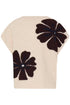 b.young Omea V-Neck Slipover Fig Mel Flower