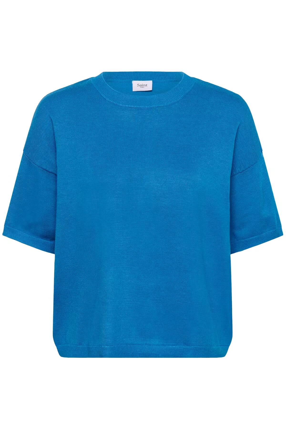 Saint Tropez Mila Boxy SS Pullover Campanula Melange