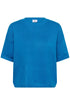 Saint Tropez Mila Boxy SS Pullover Campanula Melange