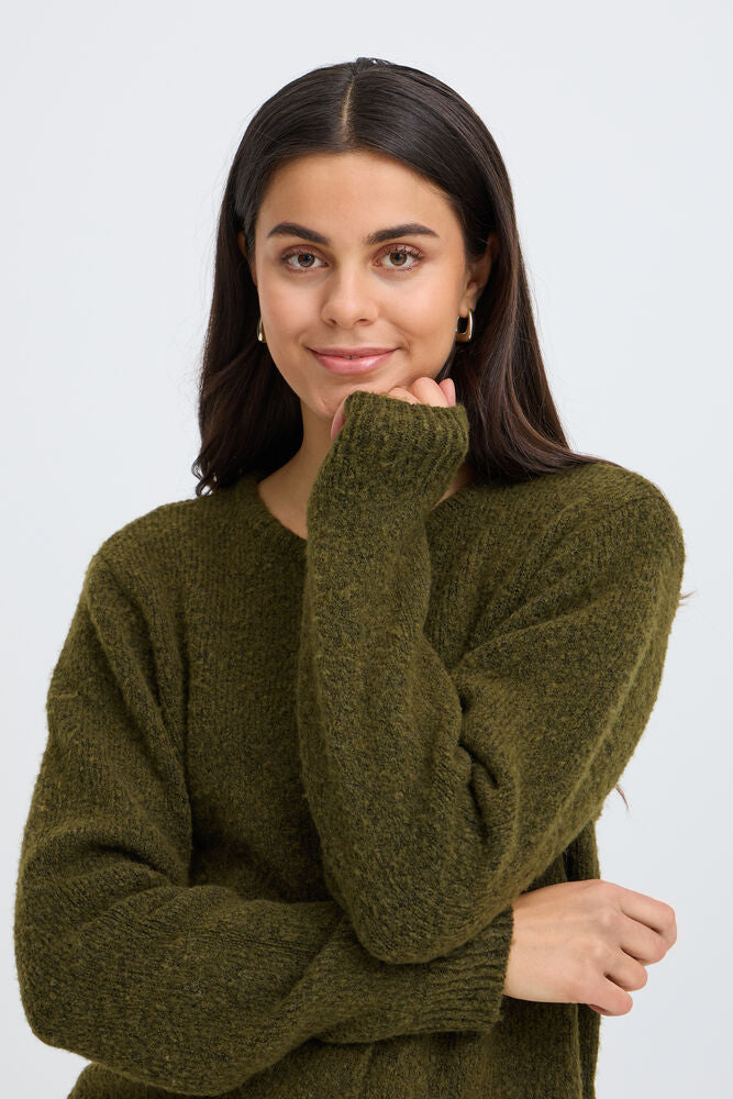 Fransa Bela Cardigan Fir Green Melange