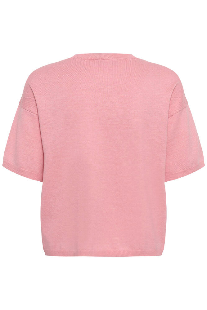 Saint Tropez Mila Boxy SS Pullover Cameo Pink Melange