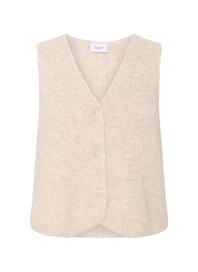 Saint Tropez Xenya Vest Crystal Gray Melange
