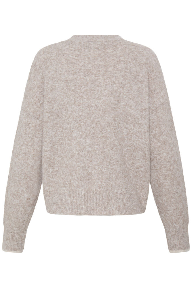 Fransa Florence Pullover Driftwood Text