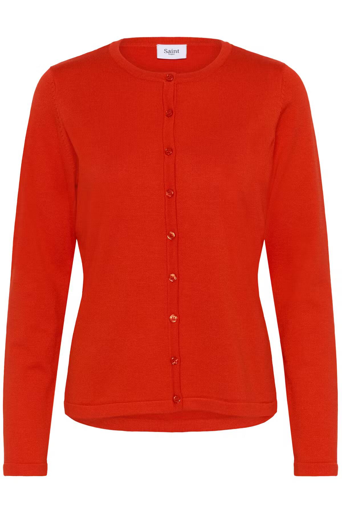 Saint Tropez Mila R-Neck Cardigan Valiant Poppy