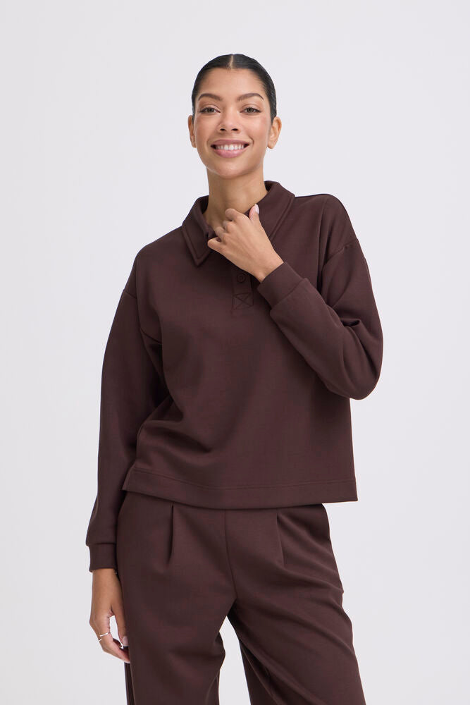 b.young Pusti Polo Sweatshirt Java