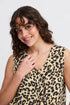 Fransa Ease Blouse Brown Leopard Art