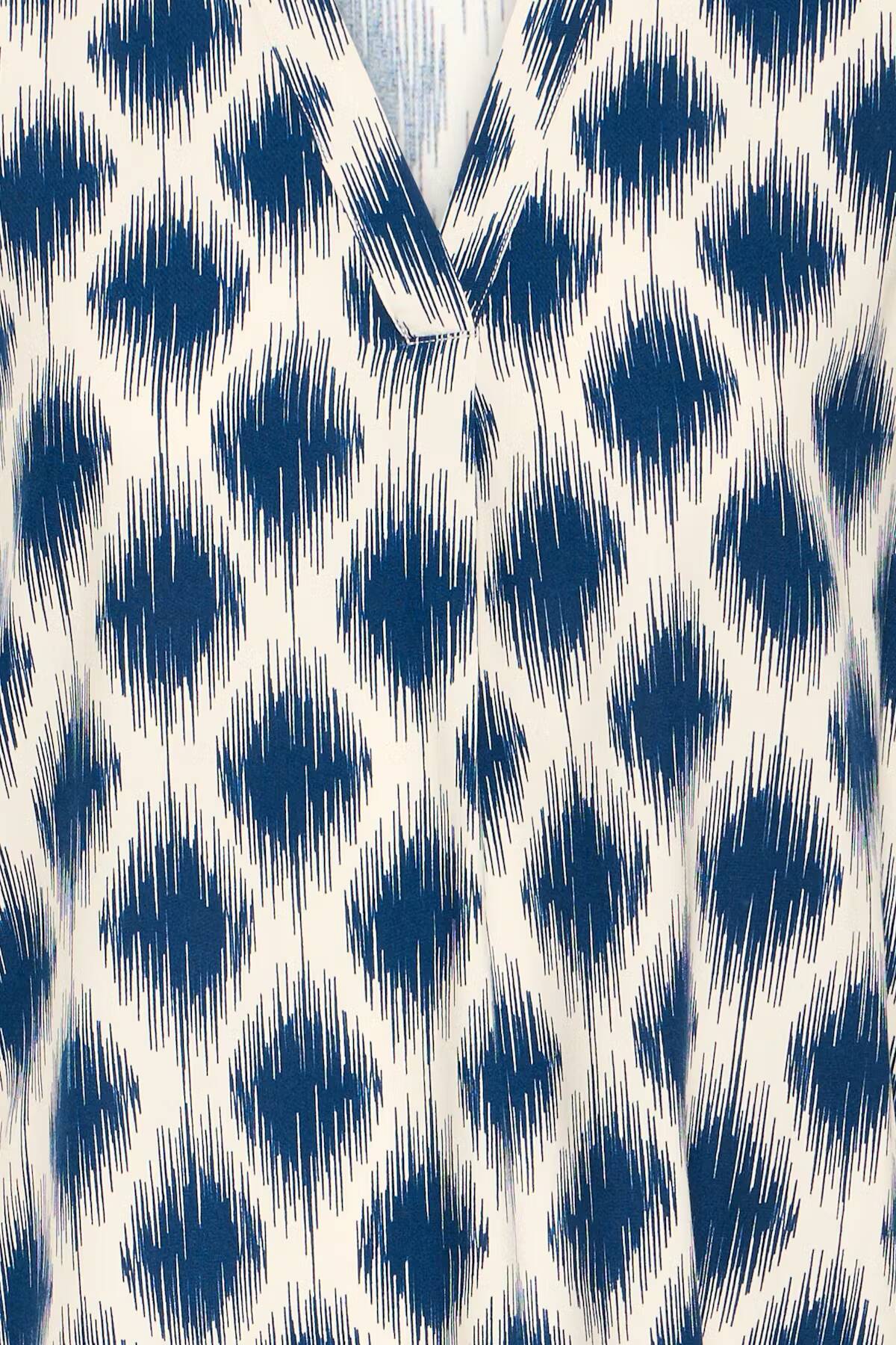 b.young Joella Sleeveless Blouse Ogee Ikat Med Blue