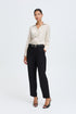 b.young Denoa Barrel Pleat Trousers Meteorite