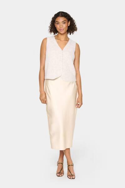 Saint Tropez Xenya Vest Crystal Gray Melange