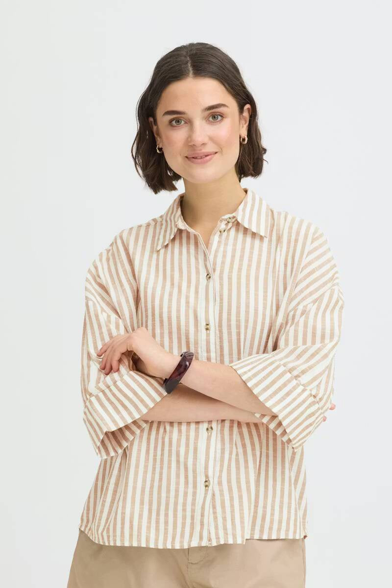 Fransa Phebe Shirt Mountain Stripe