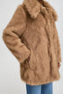 b.young Akaja Faux Fur Coat Tiger's Eye Melange