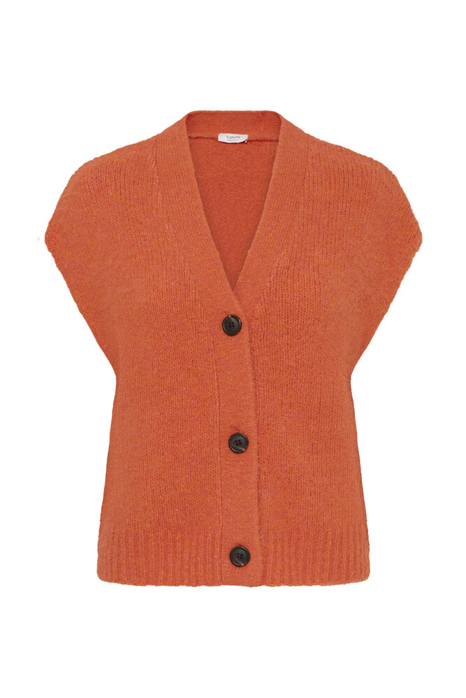 b.young Millers Button Vest Pureed Pumpkin Melange