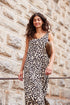 Fransa Ease Dress Brown Leopard Art