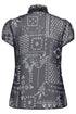 Saint Tropez Lilja Crinkle SS Shirt Night Sky Paisley Mosaic