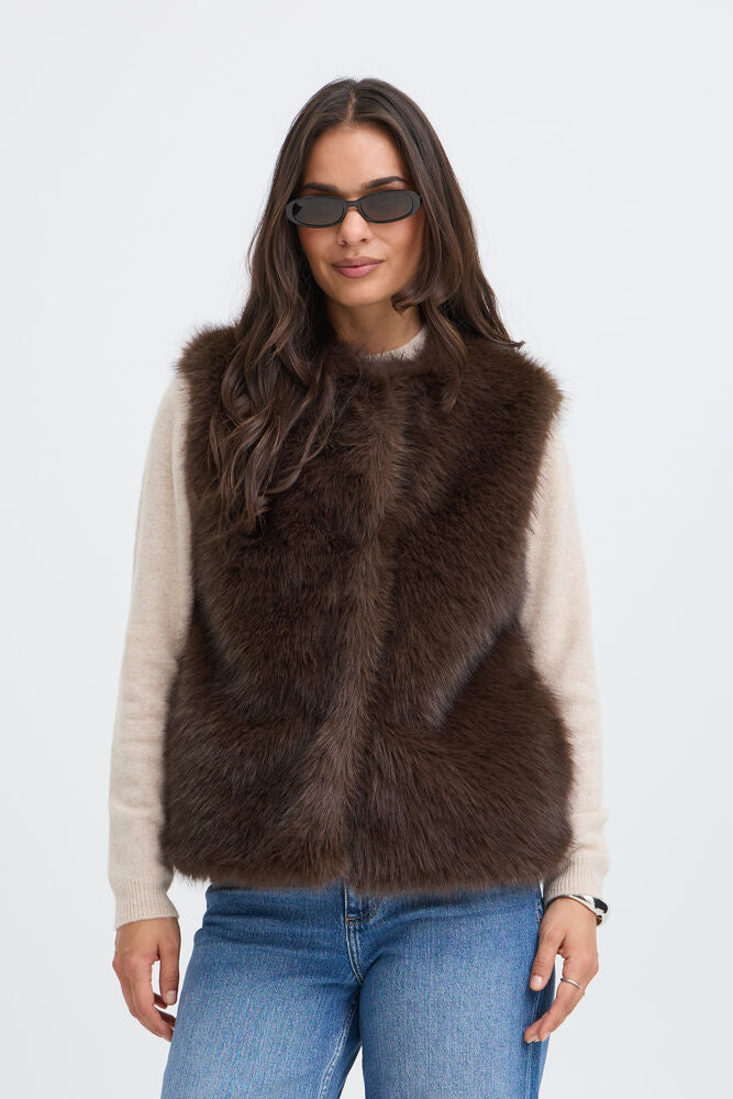 b.young Cesille Waistcoat Java Melange