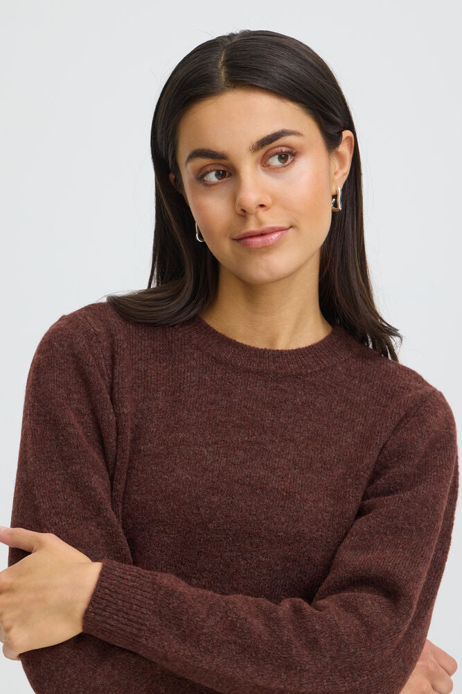 Fransa Ellis Pullover Rum Raisin Melange