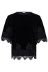 b.young Perlina Lace Hem Blouse Meteorite
